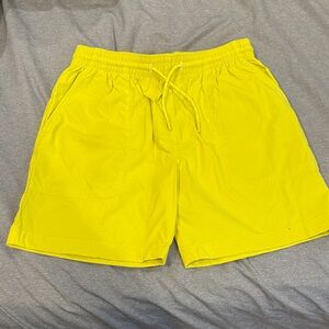 Boys SZ 14 JCREW CREWCUTS Bright Yellow Drawstring Shorts